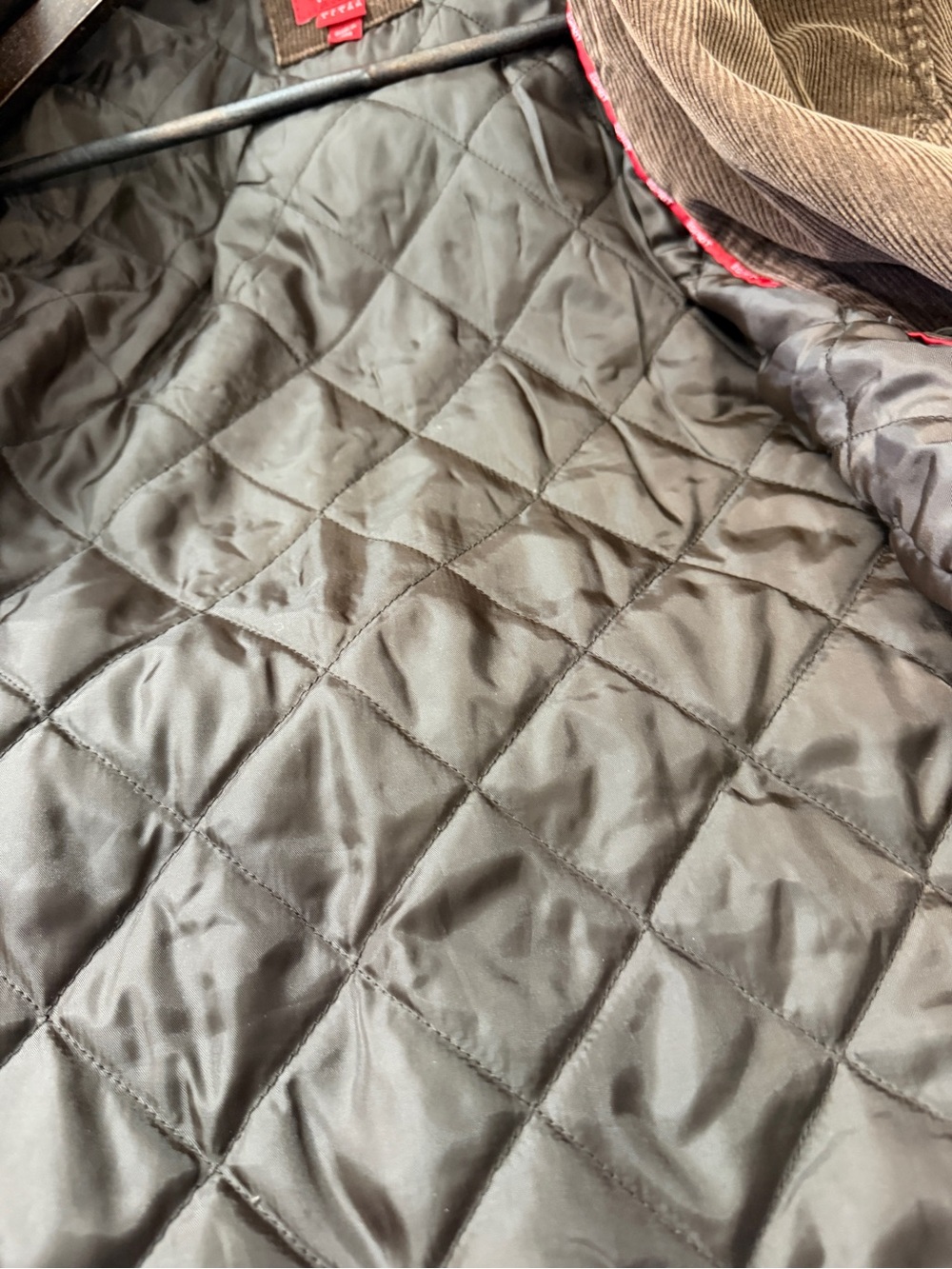 Esprit Brown Corduroy Double-Breasted Pea Coat - Picture 10 of 16